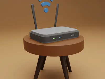 wifi router created in blender 3d... 3d 3d design blender lowpoly