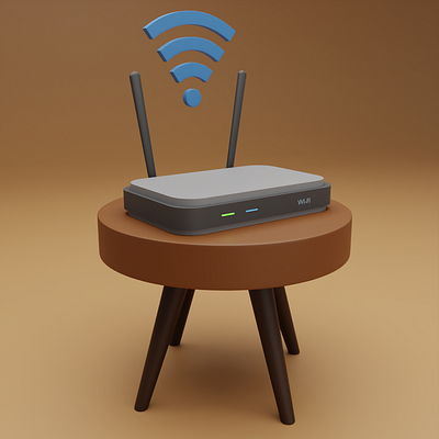 wifi router created in blender 3d... 3d 3d design blender lowpoly