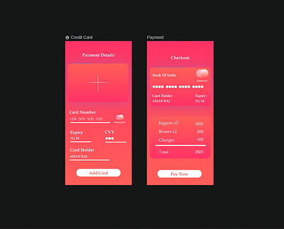 DailyUI 002 - Credit Card Checkout adobexd animation appdesign dailyui dailyui002 design figma graphic design illustration invision logo ui