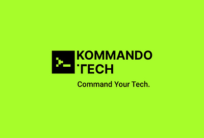Kommandotech rebranding branding design icon logo logo design pixel tech brand technology vector