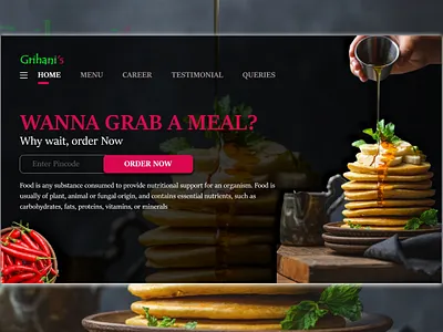 Restaurant UI app branding design illustration logo typography ui ux vector