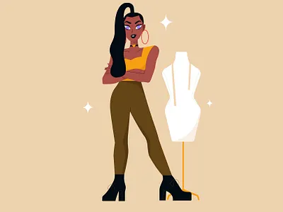 Fashion designer 2d art direction character design doodle drawing fashion fashiondesgin flat flatdesign illustration motion graphics street vector