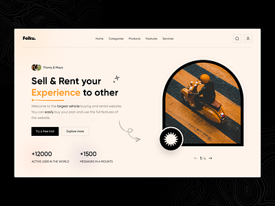 Landing Page - #1 app design classic clean clean website design landing landing page minimal mobile renting trend ui ui design ui ux web design web ui website