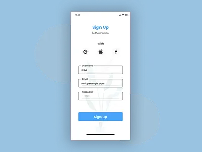 Sign up screen app design figma product screen signup ui uidesign uiux userinterface ux visual