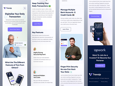 Fintech Website - Mobile Responsive app design banking clean design finance financial fintech fintech platform landingpage mobile responsive online banking online transection responsive responsive design ui uidesign uiux design ux web design website landing page