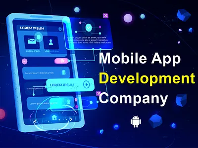 What is mobile app development, how does it work app development design illustration logo template theme website
