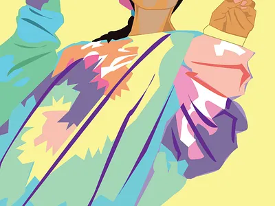 "Oh so 90's baby, with Jhene Aiko" adobe bold colourful design graphic design illustration illustrator vector