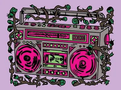 Retro Boombox Illustration adobe art bold boombox colourful design graphic design illustration illustrator retro vector