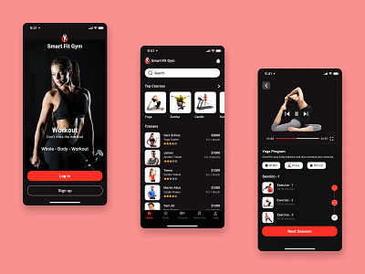 Smart Fit Gym App design concept app banner branding concept design homepage illustration logo ui ux