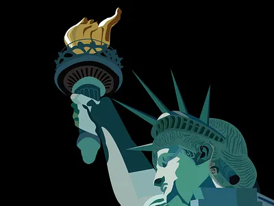 Statue of Liberty Illustration adobe design graphic design illustration illustrator monochromatic newyork tourism