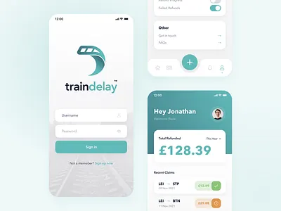 traindelay App Design android app app design application branding clean design interface ios minimal mobile app design train ui uiux ux