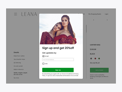 Pop-Up / Overlay design figma design mobile ui ux web design