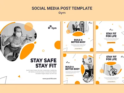 Gym | Social Media Post | Design 3d animation branding design graphic design illustration logo motion graphics ui vector