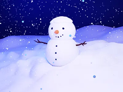 Christmas vibes ☃️ 3d blender christmas illustration real snow snow snowman xmas