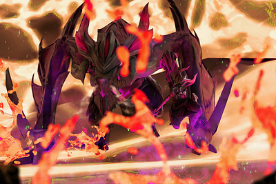 Darkflame Shyvana 3d 3d artwork blender c4d lol shyvana