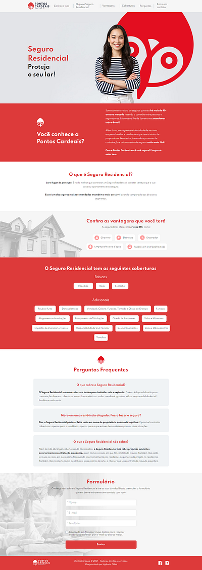 PONTOS CARDEAIS | LANDING PAGE design landing page ui ui design uiux design ux ux design