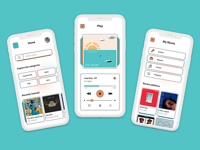 Music player 🎼 app design music player ui ux