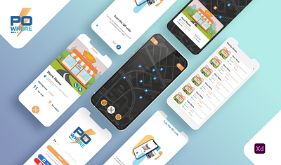 POWHERE mobile app graphic design mobile ux design