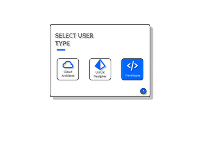 SELECT USER TYPE dailyui design ui