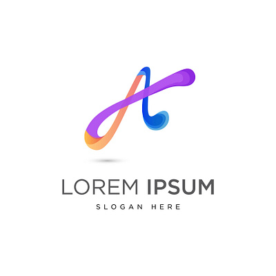Awesome Gradient Letter A Logo Design 3d a a logo abstract brand branding business clean creative design font gradient graphic design illustration letter logo logo design minimal shape watercolor