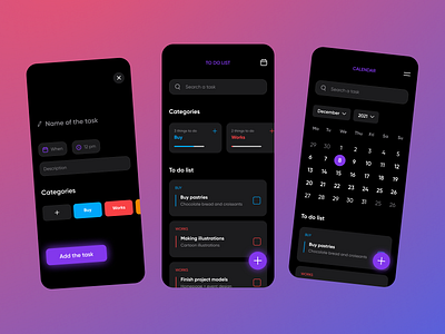 To do list ✍🏼 app design todolist ui ux