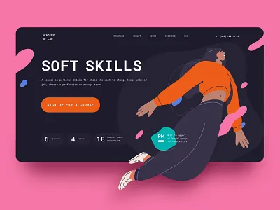 Academy of Law landing page design hero landing page