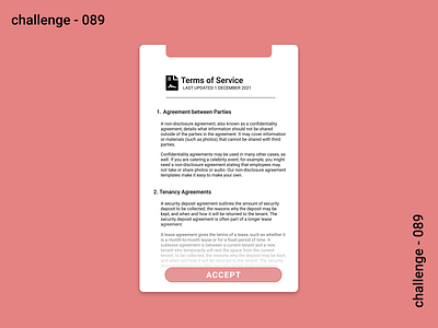 089 - Terms of Service 089 app design dailyui dailyuichallenge design figma terms of service ui website