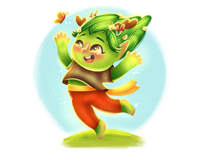 Forest Spirit character app brand brand character branding character character design design icon illustration logo