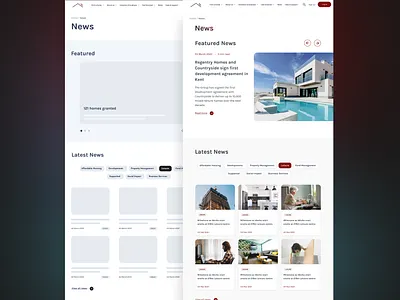 Website Design- Estate Company corporate design estate homepage news ui ux website