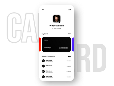 Card Management Application - Concept branding design flat graphic design illustration minimal ui uidesign ux uxdesign