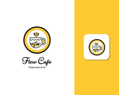 Floral Cafe Shop Logo Design 3d animation app branding cafe coffee design floral flower graphic design icon illustration logo motion graphics shop typography ui ux vector