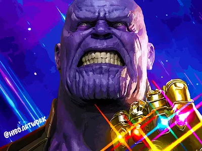thanos artwork by hiboartwork adobe art artwork avengers design digital digitaldrawing fanart illustration marvel marvelcomics marvelfanart mcu spiderman thanos