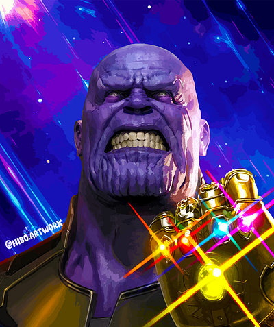 thanos artwork by hiboartwork adobe art artwork avengers design digital digitaldrawing fanart illustration marvel marvelcomics marvelfanart mcu spiderman thanos