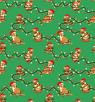 Christmas Catastrophe christmas color colorful illustration pattern patterns textile vector
