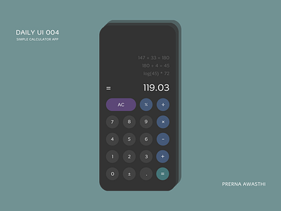 Calculator App | Daily UI 004 app daily ui 004 daily ui challenge dailyui004 dailyuichallenge design mobile ui ui design ux ux design