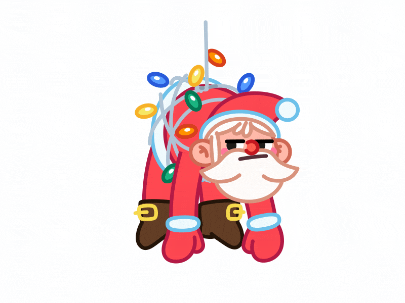 Jolly Santa - Telegram animated sticker pack after effects animation character christmas flat gif help illustration loop newyear santa