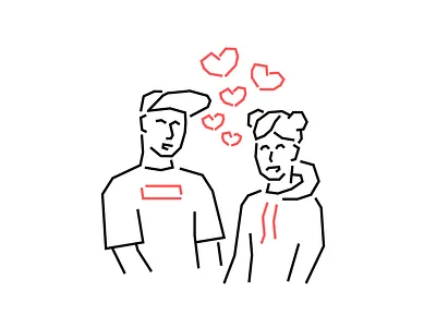 Dallas Illustrations 👫 boy character colorful conversation design free freebie girl illustration kapustin linear love relationships resources set vector