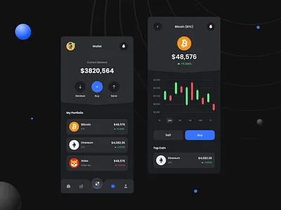 Cryptocurrency App ace agency acechallenge app application bitcoin buy coin crypto cryptocurrency app design donate dotchallenge exchange sell ui uidesign uiux ux wallet wallet app