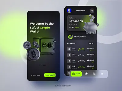 Crypto Exchange 3d design acechallenge altcoin app design arz digital bitcoin crypto currency design dotchallenge idea design app lemon colour ui ui challenge ui design ui designer uiux