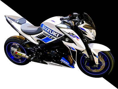 SUZUKI GSX-1000(B&W) art black black and white bold colors creative design glow graphic design illustration lovely modern motorcycle neon poster suzuki vector vector art vectorart white