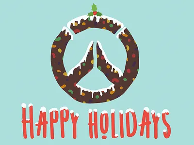 Overwatch Fruitcake blue design green illustration orange red yellow
