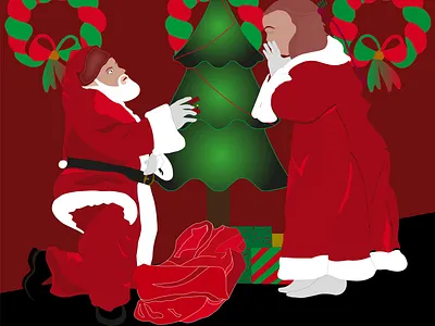 Santa's Christmas christmas design freelance graphic design illustration illustrator merry santa xmas