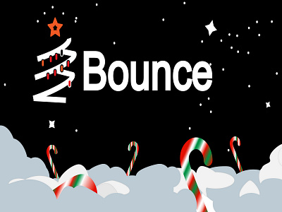Bounce Logo for Christmas theme post 2021 branding christmas christmas card crypto design logo post redesign simple tweet twitter vector vector graphic