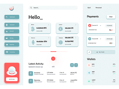 Financial Dashboard animationb branding dashboard figma motiongraphics ui webdesign