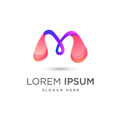 Awesome Gradient M Letter Logo 3d abstract branding business clean creative design font font logo gradient graphic design illustration letter logo logo design m m logo minimal typography wordmark