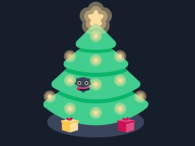 Pure CSS Christmas Tree animation design graphic design illustration ui