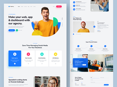 Agency Website Design agency app designer business creative agency design service design studio design team designer digital agency home page landing page madhu mia marketing startup ui ux web web designer website