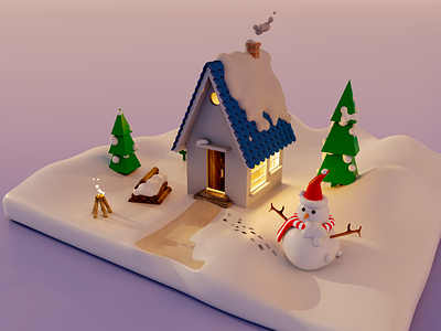 Merry Christmas shot 1 3d 3d art animation arnold arnold render cinema 4d cinema4d design graphic design illustration motion graphics octane octane render practice redshift redshift render vray