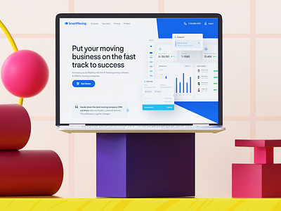 Conversion Flow - SmartMoving 3d 3dart 3ddesignconcept 3dillustration 3dillustrations 3dmodelling branding c4d design graphic design illustration logo motion graphics octan ui vector