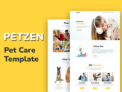 Petzen - Pet Care HTML Template bootstrap bootstrap template bootstrap themes design html css templates html template html5 html5 template onepage responsive